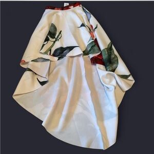 Chic Floral High-Low Skirt